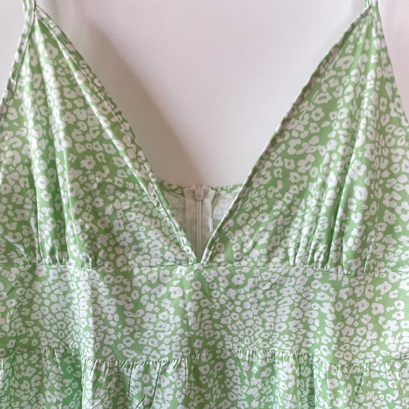 NWOT SheIn 1x Green leopard print dress - Picture 2 of 6